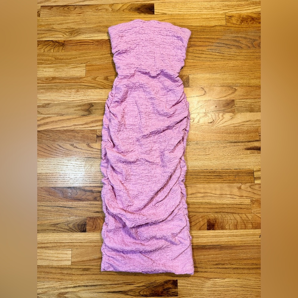 House Of CB Pink Corset Midi Dress Size Small Zip Up - Picture 11 of 16